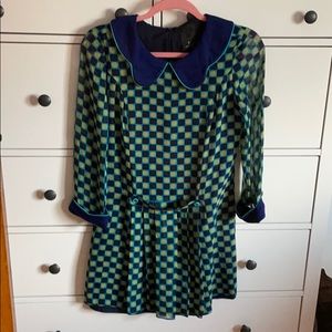 Floral 3/4 Sleeve School Girl Dress